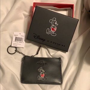 Mickey x coach Id tag with zipper